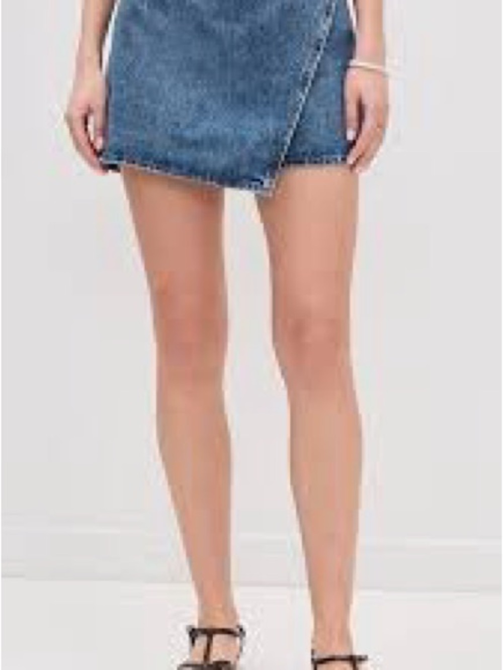 Madewell Blue Denim Wrap Mini Skirt